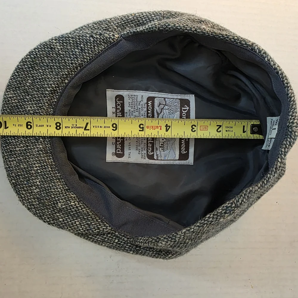 JONATHAN RICHARD Donagel Tweed Woven Cap Large. Vintage - Picture 10 of 12